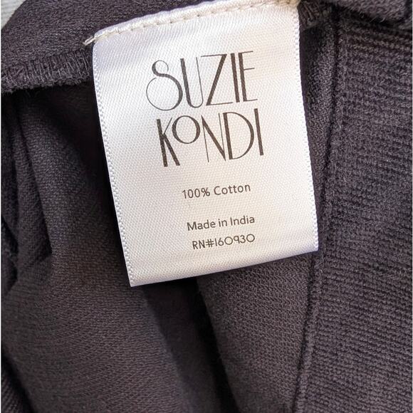 Suzie Kondi Kyria Skirt Womens L Black Pleated Cotton-Corduroy A-line Midi - Picture 9 of 10